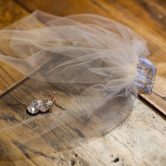 New Handmade Birdcage Blusher Wedding Veil bride main image 3